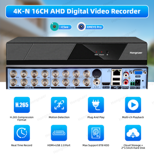 Hongnaer 1080P/5/8MP-N <span class=keywords><strong>2</strong></span> SATA H.265 XMEye Pro ICSee 4K-N 6 en 1 XVI/<span class=keywords><strong>AHD</strong></span>/TVI/CVI/CVBS/IP 16CH <span class=keywords><strong>DVR</strong></span> analógico Grabador de video digital - Product Image 2