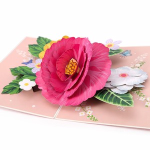3D Pop Up Flower Greeting Card <b>Paper</b> Cut Floral Gift Card for Teacher's Day - Product Image 1