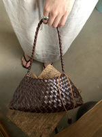 Nouveau sac à main en forme de ravioli fait à la main, sac tissé pour femmes, cuir PU de haute qualité, sac à main pour femmes, sac à bandoulière pour femmes