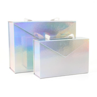 Emballage en papier haut de gamme de luxe pour demoiselles d'honneur Boîtes cadeaux élégantes magnétiques pliables avec logo personnalisé Impression en relief avec poignée en ruban