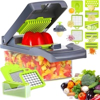Topverkoper Keukenaccessoires 12 In 1 Food Dicer Ui Vegetarische Hakmolen Mandoline Slicer Multifunctionele Groentesnijder