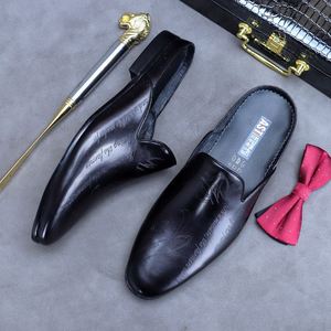 Nouvelles Chaussures en Cuir Décontractées de Luxe, en Cuir Véritable, Chaussures Habillées Formelles pour Hommes, Tendance Rétro, Chaussures de Mariage - Product Image 2