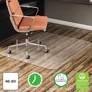 Tapis de chaise moderne Alera en vinyle transparent sans picots pour sols durs, 36 po x 48 po, en PET lavable pour usage extérieur - Product Image 6