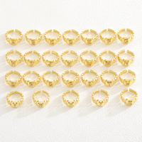 HOTWAY – bague en cuivre incrustée de zircone cubique, avec lettres anglaises, à ouverture réglable, bijoux à la mode, cadeau pour hommes et femmes