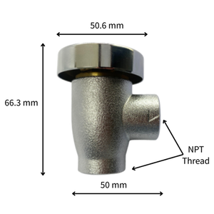 VAB0035 Interruptor de Vacío de Latón Antisifón de 1/2'' para Baño/Cocina, Instalación Atornillable, 1 Año de Garantía - Product Image 5