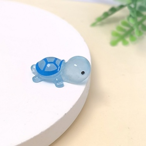 Nouvelles figurines de tortues en résine luminescente créatives, 100 pièces, brillent dans le noir, minuscules tortues marines <span class=keywords><strong>pour</strong></span> la décoration de jardin féerique, <span class=keywords><strong>maison</strong></span> de poupée - Product Image 2