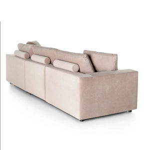 Ensemble de canapés modulaires pour salon Design Corner, de bonne qualité, en tissu gris - Product Image 4