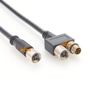 M8 havacılık fiş Y T I tipi adaptör 1 erkek 2 kadın kablo ayırıcı 3 yollu bir kod 4 Pin dairesel konnektör uzatma kablosu - Product Image 3