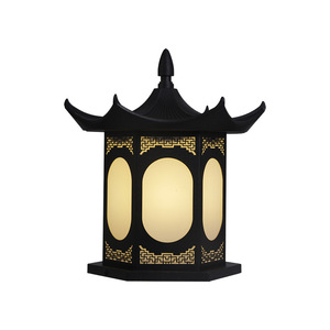 Nouvelles lampes à pilier de style chinois, éclairage extérieur étanche LED E27 110V 240V, éclairage de clôture de jardin de villa - Product Image 5