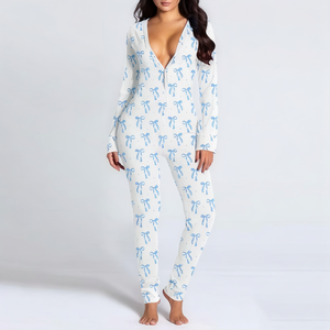 Conjunto de Pijama de Bambú Térmico Hongbo para Mujer, Talla Grande, Sexy, con Cierre de Cordón - Product Image 4