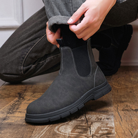 Chaussures de couple en cuir PU, bottes d'automne habillées pour hommes, bottes de désert en cuir pour hommes