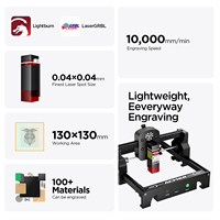 Dernière machine de gravure laser CNC portable de 3,5 W, refroidie par air, pour le bois, l'acrylique, le verre, le contreplaqué, prend en charge les formats AI/LAS/DXF