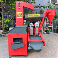 Machine à riz entièrement automatique 500 kg/h 600 kg/h, machine de traitement multifonctionnelle commerciale à double tête pour riz et blé
