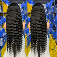 Perruque en cheveux humains vierges indiens naturels, dentelle HD, Super Double Drawn, densité 250, perruque frontale 13x6 en dentelle HD, pré-épilée