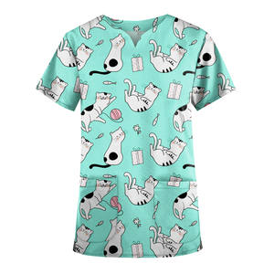 Unisex Medical Surgical Pharmacy Nurse Uniform Scrub Sets <strong>St</strong> <strong>Patricks</strong> <strong>Day</strong> Uniform Womens Scrubs <strong>Tops</strong> - Product Image 2