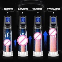 Dispositif d'agrandissement du pénis masculin à affichage numérique, rechargeable par USB, écologique, étanche, 7 fréquences, masturbateur masculin à vide, jouet sexuel