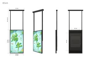 Độ sáng cao 43 50 55 65 inch trong nhà cửa sổ phải đối mặt với hiển thị kỹ thuật số biển hai mặt hàng đầu TREO LCD quảng cáo hiển thị - Product Image 2