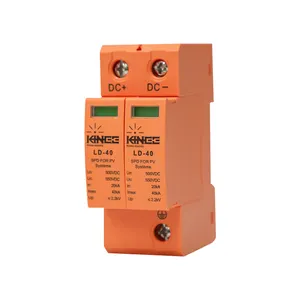 KINEE hot sell T2 Surge Protection Device 2P SPD with 500Vdc 40ka T2 Protective Arrester Solar System Surge Protection Devices