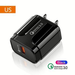 18W Phone Charger US/EU Plug QC3.0 Fast <b>Charge</b> Single USB Wall Charger PD Charger <b>Block</b> for Mobile Phone - Product Image 3