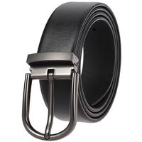 Ceinture en cuir véritable pour hommes, affaires et loisirs, LY35-21786-4, boucle à ardillon tendance, en cuir de vachette pleine fleur, vente en gros