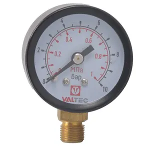 Filter Pressure Gauge With Metal Crust Side Mount for water pool filter Swimming Pool Maintenance