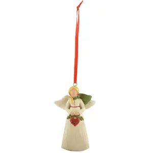 New Arrivals Resin Angel Figurines Cute Angel Ornament with Star & Branch for Home Decor