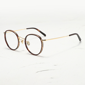 Lunettes de vue rondes pour femmes, monture intégrale, couleur unie, anti-UV, légères, pour un usage quotidien, adaptées aux visages ovales - Product Image 4