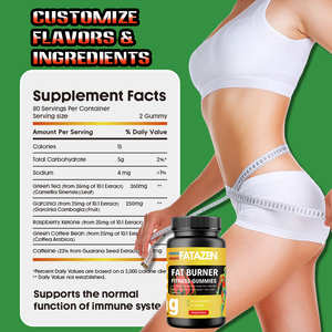 Gomitas de Garcinia para Fitness de Marca Privada, Quemagrasas Rápidas, Aceleran el Metabolismo, Mantienen el Peso, Sin Azúcar, Extracción de Plantas, Té Verde - Product Image 4