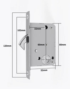 <span class=keywords><strong>Serrure</strong></span> de porte coulissante antivol dorée, encastrée, invisible, en alliage de zinc - Product Image 5