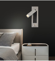 Foco de luz LED de fondo ajustable, 3W, 6W, 3000K, luces de lectura montadas en la pared