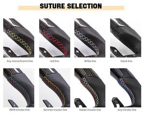 Volant sport en cuir et fibre de carbone compatible avec Mercedes-Benz W206/W205/W204/W222/W223/W213/W177/W463 <span class=keywords><strong>AMG</strong></span> <span class=keywords><strong>GT</strong></span> GLS63 SL63 A45 <span class=keywords><strong>AMG</strong></span> - Product Image 6