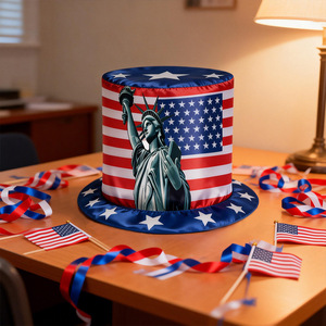 Accesorios de Disfraces, Sombrero del Tío Sam con la Bandera Estadounidense, Atuendos para el 4 de Julio, Sombreros para el Día de la Independencia - Product Image 4