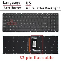 Teclado en Español Estadounidense, Portugués Brasileño y Ruso para Acer Aspire VX15 VX5-591G VX5-591 VX5-793 VN7-593 VN7-793 VN7-793G