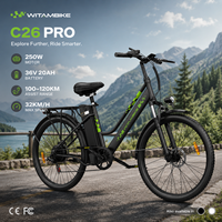 Vélo électrique WITAMBIKE C26 PRO - Moteur 250W, Batterie 36V20Ah, Autonomie 120KM, Suspension avant, Stock entrepôt UE