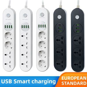 Regleta de enchufes con puerto de carga USB, enchufe estándar europeo para uso en el hogar, oficina, hotel, viajes y exteriores. - Product Image 3