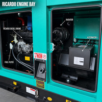 Generator Diesel Senyap 40 kW dengan Saklar Transfer Otomatis, Mesin Ricardo, Alternator Tembaga Murni, Kontrol Digital, Genset Cadangan Daya