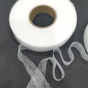 Acessórios de vestuário de alta qualidade branco diy 1cm 2cm 3cm 50m 100m iron-on bainha fita fusível interlining buckram