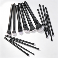 15-teiliges Make-up-Pinsel-Set mit weichen Borsten und Aufbewahrungstasche, individuelles Logo, Foundation, Puder, Lidschatten, Kosmetikpinsel-Kit
