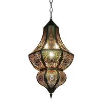 Lámpara Colgante de Techo Estilo Tailandés Árabe Retro de Cobre Personalizada para Dormitorio, Luces de Araña para Villa