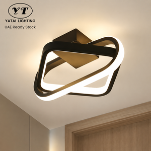 Plafonnier géométrique moderne 20W LED en acrylique à montage en surface, tricolore, pour la maison, couloir, chambre, salon - Product Image 1