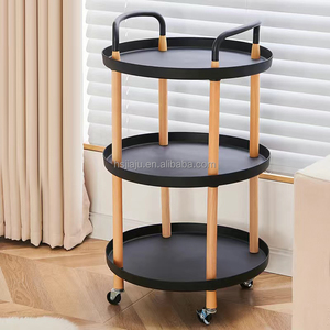 홈 주방 모바일 접이식 유틸리티 트롤리 카트 3 단 선반 롤링 접이식 금속 메쉬 보관 주최자 바구니 랙 카트 - Product Image 5