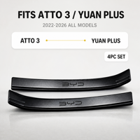 Nouvelles protections de seuil de porte en TPE pour Yuan Plus Atto 3 2022-2025 – Protection anti-rayures pour seuil de portière, pièces intérieures de véhicule électrique, 4 pièces