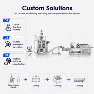 <span class=keywords><strong>Machine</strong></span> d'emballage verticale VFFS multi-voies automatique pour bâtonnets de sucre 5g, <span class=keywords><strong>machine</strong></span> d'emballage de petits sachets de poudre et de granulés en stick - Product Image 2