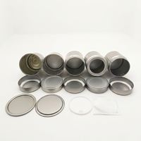 Boîte à thé matcha hermétique personnalisée à double couvercle, de qualité alimentaire, vide, pour thé, café, poudre, emballage de boîte à matcha verte
