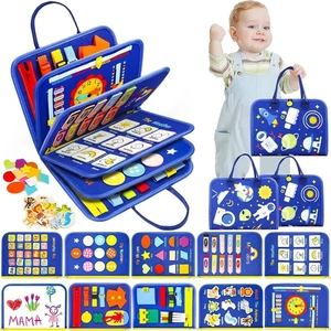 Gioco Sensoriale per Abilità Motorie Fini, Giocattolo Educativo per Bambini, Tavola delle Attività in Feltro - Product Image 1