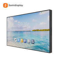 Monitor LCD ultrafino de 65 pulgadas con brillo de 350 nits para interiores, pantalla digital para menús de restaurantes y señalización multimedia.