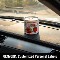 Harga Pabrik SOCELI Pengharum Mobil Cair Plastik Mewah Aroma Stroberi 120g dengan Layanan Kustomisasi untuk Dashboard