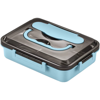 Boîte à lunch bento isotherme en acier inoxydable 304, grande capacité, 5 compartiments, anti-fuite, compatible micro-ondes, sans BPA, pour enfants