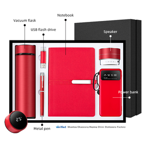 Tùy chỉnh Thương hiệu Mới khuyến mại chân không Flask & Pen & 32 gam USB Flash Drive & A5 Đồng bằng máy tính xách tay & Loa & ngân hàng điện Bộ quà tặng các mặt hàng - Product Image 3