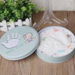 Souvenirs souvenir pour bébés, nouveau-né, en argile, cadeau souvenir pour bébés de 12 mois, impression des mains, à faire soi-même - Product Image 3